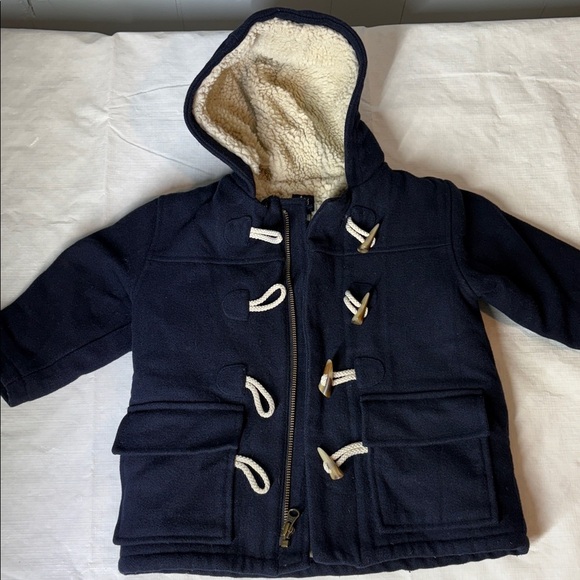 GAP Dark Blue Kids duffle Pea Coat - Picture 1 of 5